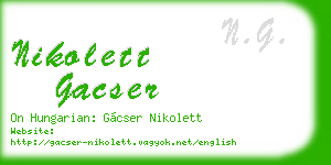 nikolett gacser business card